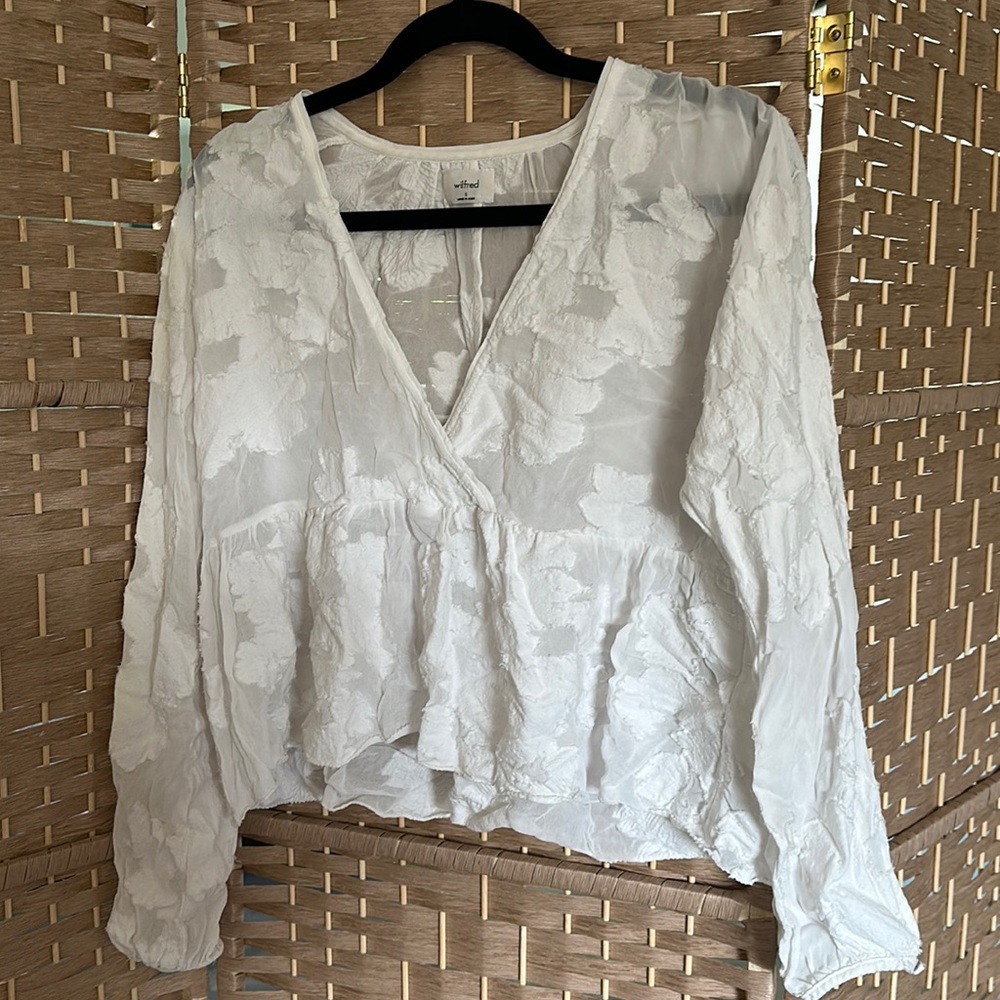 ARITZIA Wilfred White Blouse
